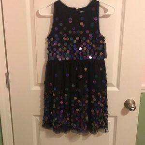 Cat and Jack Black Holiday Party Dress Sequin